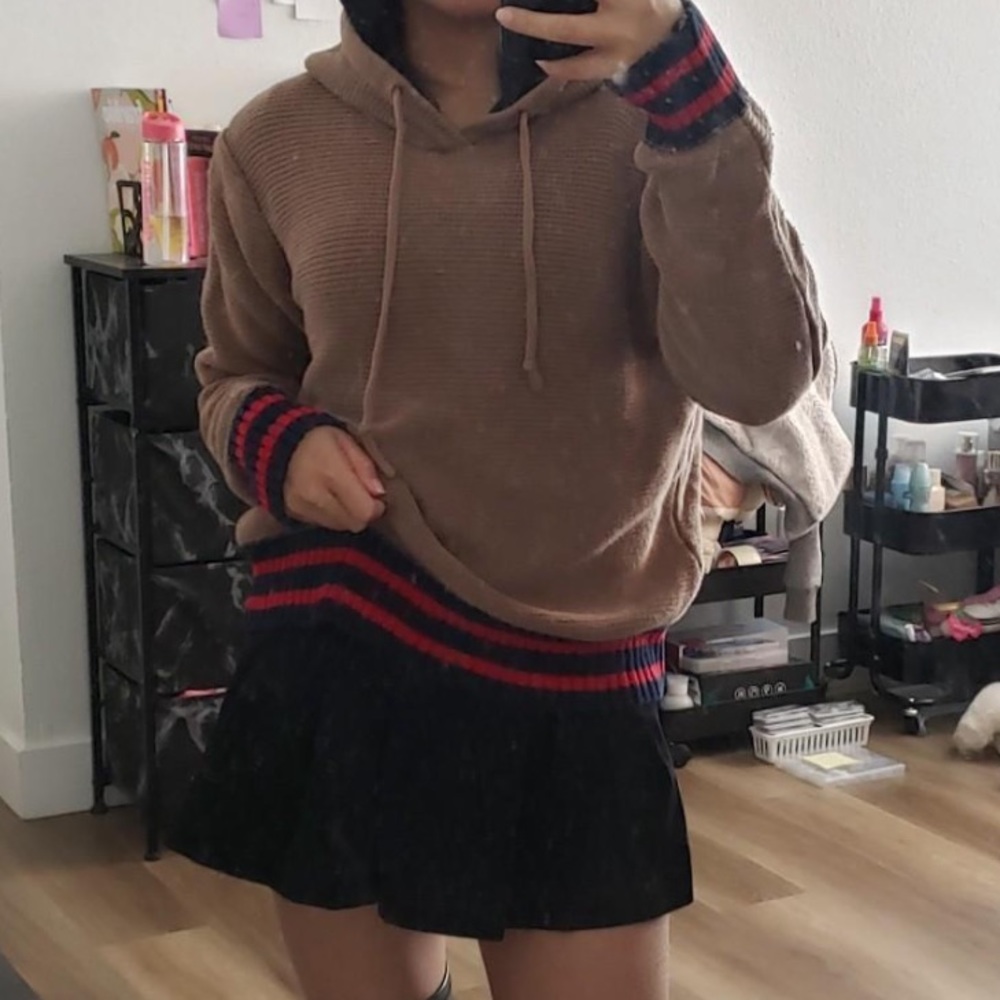 Forever 21 Knit Woven Hoodie